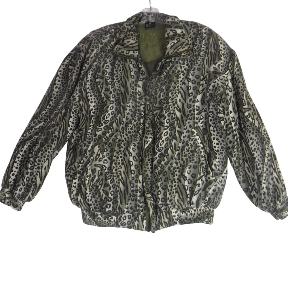 Vintage Fuda International Womens‎ 100% Silk Bomber Jacket Size Med 80's Ladies